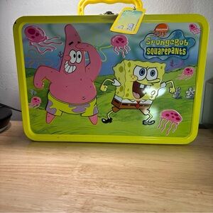 Spongebob Squarepants Large Metal Lunchbox Viacom 2006 33cm x 23cm